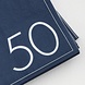 Blauwe Servetten 50 Jaar 16,5cm 16st Blauwe Servetten 50 Jaar 16,5cm 16st