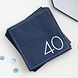 Blauwe Servetten 40 Jaar 16,5cm 16st Blauwe Servetten 40 Jaar 16,5cm 16st
