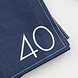 Blauwe Servetten 40 Jaar 16,5cm 16st Blauwe Servetten 40 Jaar 16,5cm 16st