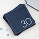 Blauwe Servetten 30 Jaar 16,5cm 16st Blauwe Servetten 30 Jaar 16,5cm 16st