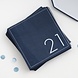 Blauwe Servetten 21 Jaar 16,5cm 16st Blauwe Servetten 21 Jaar 16,5cm 16st