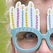 Gekleurde Happy Birthday Bril Kaarsjes Gekleurde Happy Birthday Bril Kaarsjes