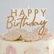 Gouden Happy Birthday Kaars 12cm Gouden Happy Birthday Kaars 12cm
