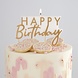 Gouden Happy Birthday Kaars 12cm Gouden Happy Birthday Kaars 12cm