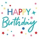 Gekleurde Happy Birthday Raamsticker Gekleurde Happy Birthday Raamsticker