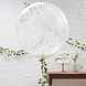 Witte Confetti Ballonnen 90cm 3st Witte Confetti Ballonnen 90cm 3st