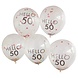 Doorzichtige Confetti Ballonnen 50 Jaar 30cm 5st Doorzichtige Confetti Ballonnen 50 Jaar 30cm 5st