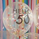 Doorzichtige Confetti Ballonnen 50 Jaar 30cm 5st Doorzichtige Confetti Ballonnen 50 Jaar 30cm 5st