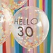 Doorzichtige Confetti Ballonnen 30 Jaar 30cm 5st Doorzichtige Confetti Ballonnen 30 Jaar 30cm 5st