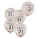 Doorzichtige Confetti Ballonnen 21 Jaar 30cm 5st Doorzichtige Confetti Ballonnen 21 Jaar 30cm 5st
