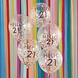 Doorzichtige Confetti Ballonnen 21 Jaar 30cm 5st Doorzichtige Confetti Ballonnen 21 Jaar 30cm 5st