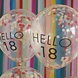 Doorzichtige Confetti Ballonnen 18 Jaar 30cm 5st Doorzichtige Confetti Ballonnen 18 Jaar 30cm 5st