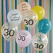 Gekleurde Ballonnen Set 30 Jaar 30cm 8st Gekleurde Ballonnen Set 30 Jaar 30cm 8st