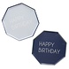 Blauwe Happy Birthday Borden 25cm 8st Blauwe Happy Birthday Borden 25cm 8st
