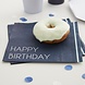 Donkerblauwe Happy Birthday Servetten 16,5cm 16st Donkerblauwe Happy Birthday Servetten 16,5cm 16st