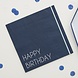 Donkerblauwe Happy Birthday Servetten 16,5cm 16st Donkerblauwe Happy Birthday Servetten 16,5cm 16st