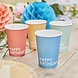 Gekleurde Happy Birthday Bekers 266ml 8st Gekleurde Happy Birthday Bekers 266ml 8st