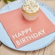 Roze Happy Birthday Servetten 16cm 16st Roze Happy Birthday Servetten 16cm 16st
