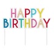 Gekleurde Happy Birthday Taarttopper Doorzichtig 13cm Gekleurde Happy Birthday Taarttopper Doorzichtig 13cm