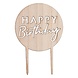 Happy Birthday Taarttopper Hout 18cm Happy Birthday Taarttopper Hout 18cm