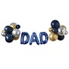 Balloon Bunting Dad With Latex Balloons Blue Foiled and Chrome Balloons Balloon Bunting Dad With Latex Balloons Blue Foiled and Chrome Balloons