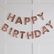 Rose Gouden Happy Birthday Slinger Franjes 1,5m Rose Gouden Happy Birthday Slinger Franjes 1,5m