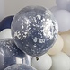 Donkerblauwe Confetti Ballonnen Dubbellaags 45cm 3st Donkerblauwe Confetti Ballonnen Dubbellaags 45cm 3st