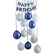 Blauwe Happy Birthday Deurgordijn Met Ballonnen Blauwe Happy Birthday Deurgordijn Met Ballonnen