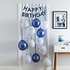 Blauwe Happy Birthday Deurgordijn Met Ballonnen Blauwe Happy Birthday Deurgordijn Met Ballonnen