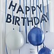 Blauwe Happy Birthday Deurgordijn Met Ballonnen Blauwe Happy Birthday Deurgordijn Met Ballonnen
