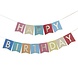 Gekleurde Happy Birthday Letterslinger 1,7m Gekleurde Happy Birthday Letterslinger 1,7m