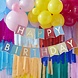 Gekleurde Happy Birthday Letterslinger 1,7m Gekleurde Happy Birthday Letterslinger 1,7m