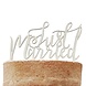 Taarttopper Just Married Hout 14cm Taarttopper Just Married Hout 14cm
