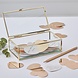 Gouden Gastenboek Glazen Kistje 19cm Gouden Gastenboek Glazen Kistje 19cm