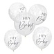 Confetti Ballonnen Hey Baby 30cm 5st Confetti Ballonnen Hey Baby 30cm 5st