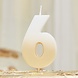 Goud Witte Kaars 6 Jaar 5cm Goud Witte Kaars 6 Jaar 5cm