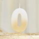 Goud Witte Kaars 0 Jaar 5cm Goud Witte Kaars 0 Jaar 5cm