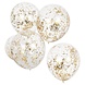 Gouden Confetti Ballonnen Latex 30cm 5st Gouden Confetti Ballonnen Latex 30cm 5st