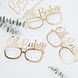 Gouden Bril Oh Baby 16,5cm 8st Gouden Bril Oh Baby 16,5cm 8st
