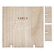 Beige Tafelnummers Hout 15cm 12st Beige Tafelnummers Hout 15cm 12st