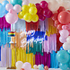 Gekleurde Wanddecoratie Slingers En Ballonnen Gekleurde Wanddecoratie Slingers En Ballonnen