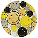 Gekleurde Borden Smiley 23cm 8st Gekleurde Borden Smiley 23cm 8st