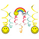 Hangdecoratie Smiley 1,3m 6st Hangdecoratie Smiley 1,3m 6st