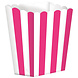 Fuchsia Popcorn Bakjes Gestreept 5st Fuchsia Popcorn Bakjes Gestreept 5st