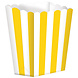 Gele Popcorn Bakjes Gestreept 5st Gele Popcorn Bakjes Gestreept 5st