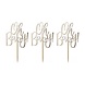 Gouden Cocktailprikkers Oh Baby 7cm 12st Gouden Cocktailprikkers Oh Baby 7cm 12st