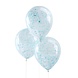 Blauwe Confetti Ballonnen 30cm 5st Blauwe Confetti Ballonnen 30cm 5st
