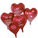 Ballonnen Folie Ombre Harten 45cm 5st Ballonnen Folie Ombre Harten 45cm 5st