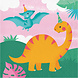 Dino Servetten 16,5cm 16st Dino Servetten 16,5cm 16st