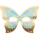 Gekleurde Vlinder Maskers 19cm 8st Gekleurde Vlinder Maskers 19cm 8st